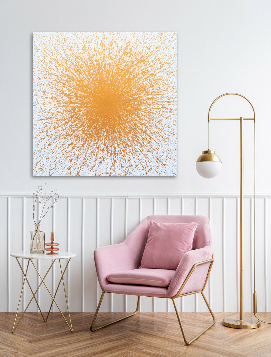  Gold Star 2 By Isabelle Pelletane, 31 X 31, Artwork For Sale On Artfinder