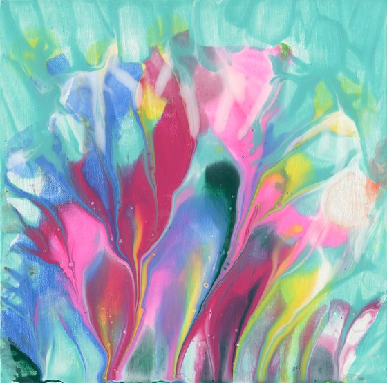 Flowering Euphoria 36 - Floral Abstract Painting by Kathy Morton Stanion