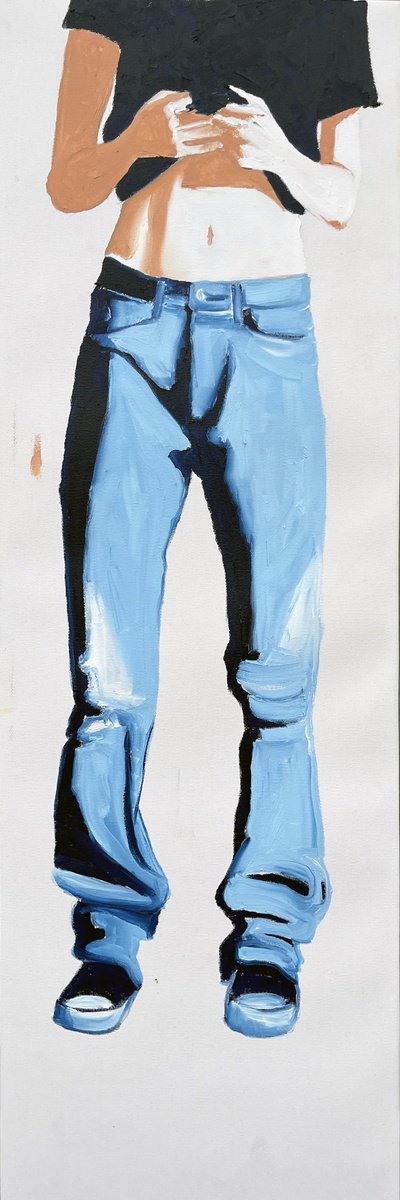 Urban And Pop Oil Painting , Stand By Kujbus Janos, 12 X 35, Artwork For Sale On Artfinder