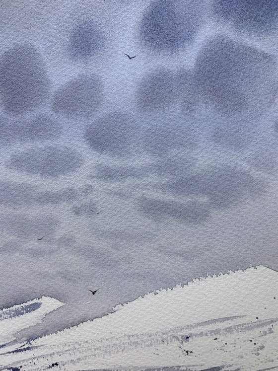 BLUE LAKE IN THE MOUNTAINS