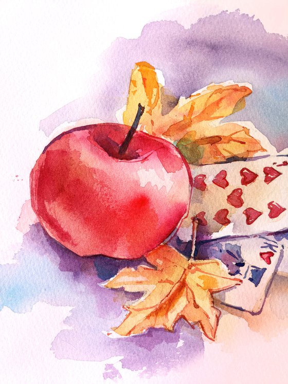 "Signs of Autumn" original watercolor painting