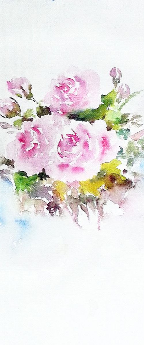 Pink Spring Roses by Asha Shenoy