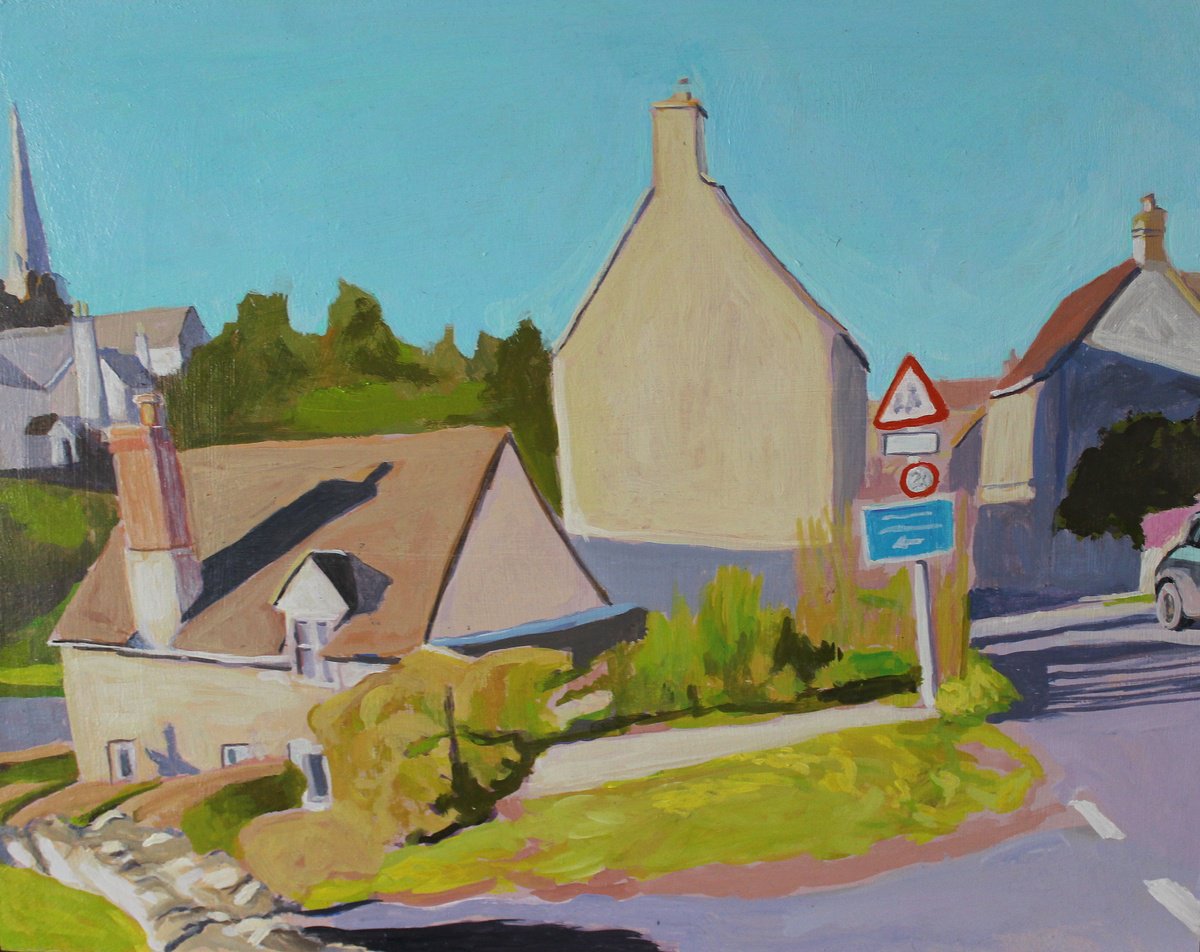 Impressionistic Landscape Acrylic Painting By Emma Cownie, 14 X 11, Bisley (Gloucestershire), Original Artwork