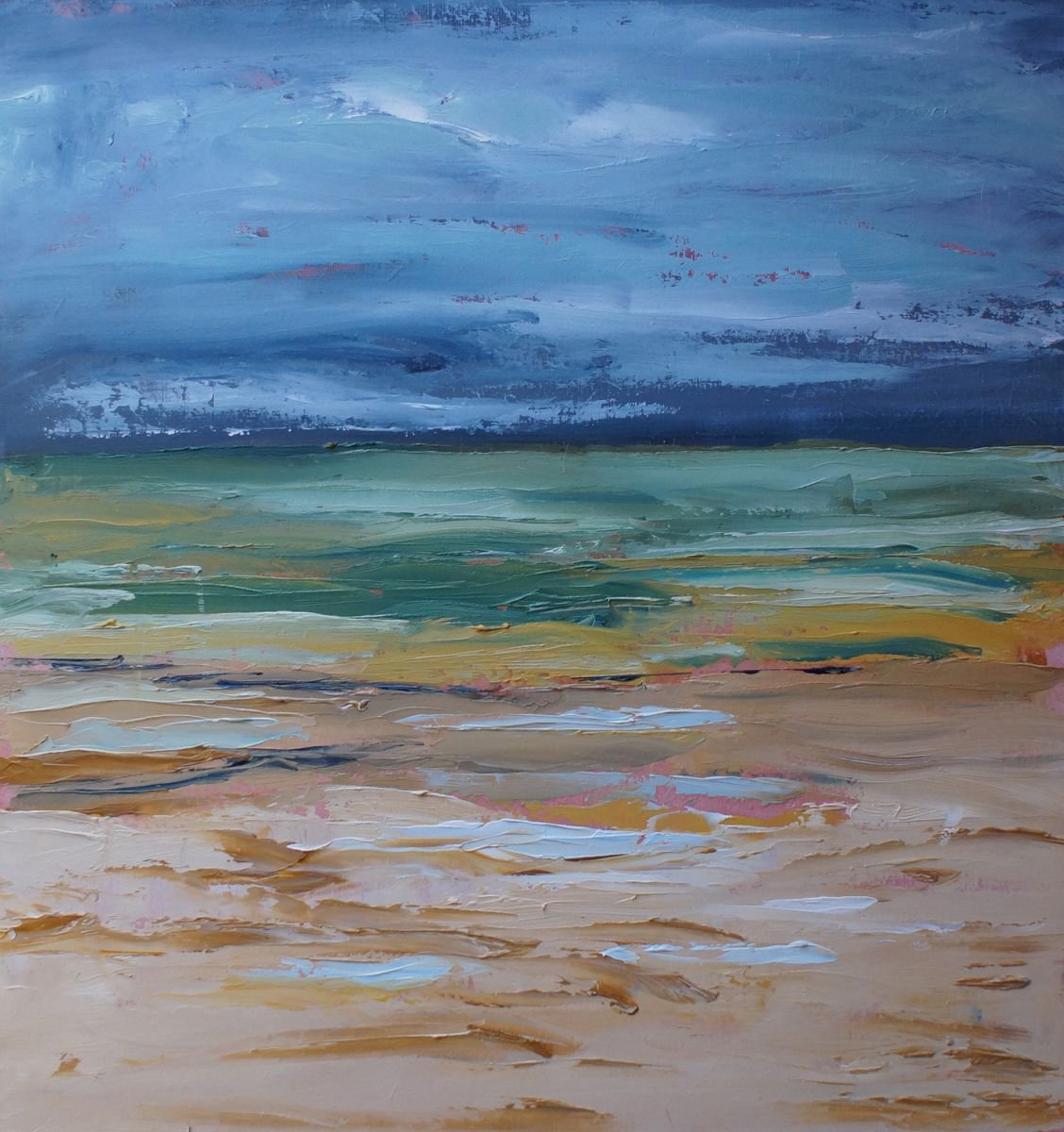 Seascape - Cold Day By Ann Palmer, 19 X 21, Artwork For Sale On Artfinder