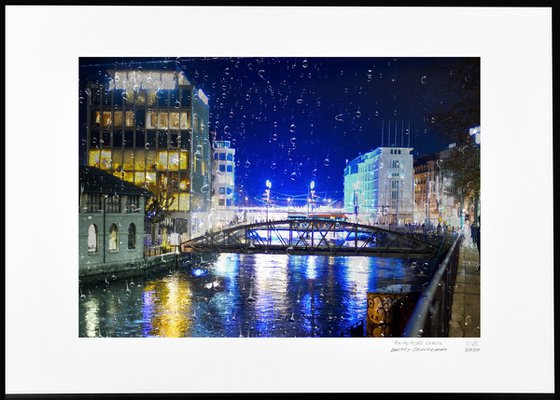 " Rainy night. Geneva " Limited Edition 1 / 15