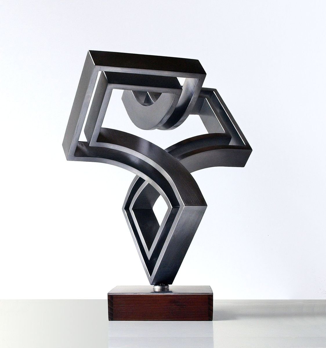 Geometric Abstract Sculpture By Nikolaus Weiler, 12 X 9", Schwebende Raumkonstruktion_S, Original Artwork