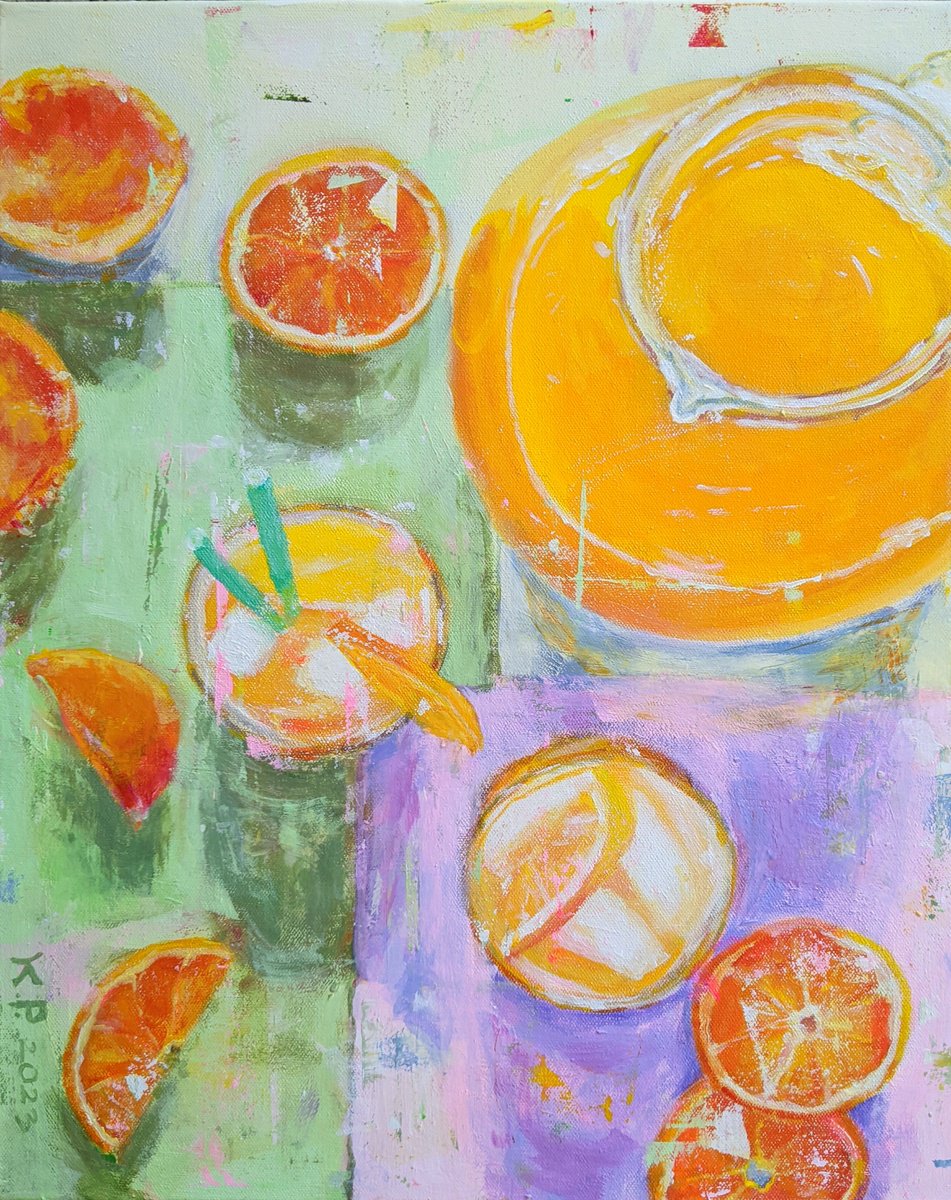 Orange Funk By Kasia Pawlak, 16 X 20, Artwork For Sale On Artfinder