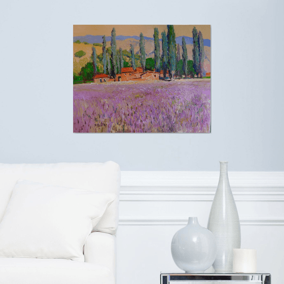Lavender and Poplar Trees