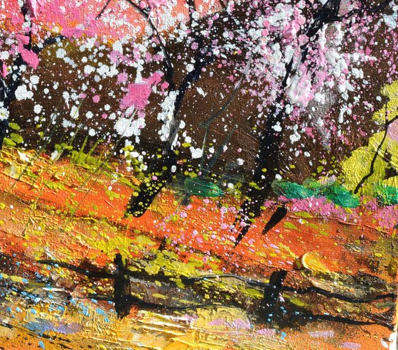 Blooming spring trees