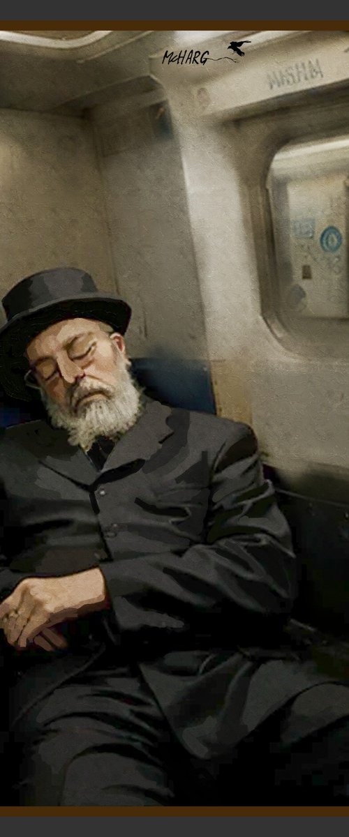 SNOOZING RABBI by Joe McHarg