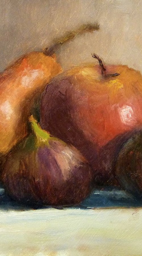 Pear, Apple and Figs by Pascal Giroud