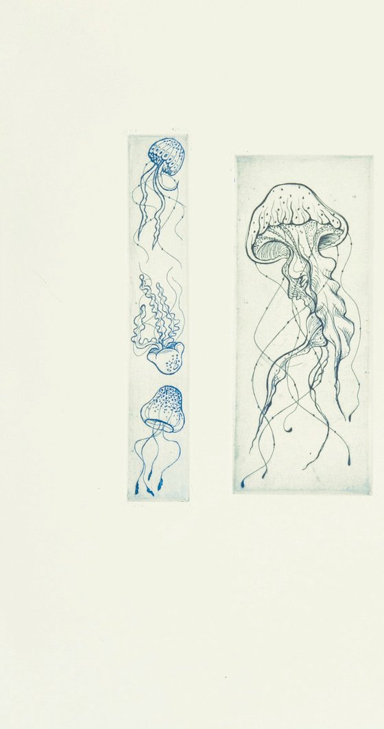 Triptych Jellyfish