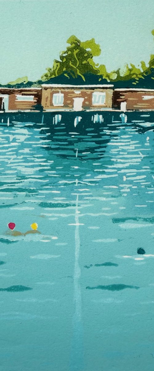 Summer Swim, Brockwell Lido by Rebecca Denton
