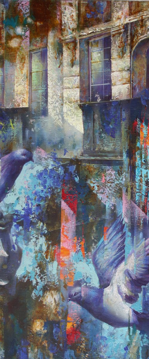 PIGEONS IN THE CITY by Alexandr Dobrodiy