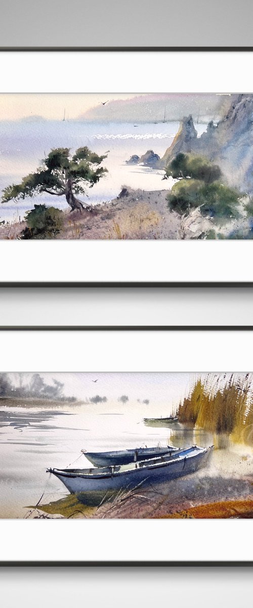 From River to Sea (Diptych) by Eugenia Gorbacheva