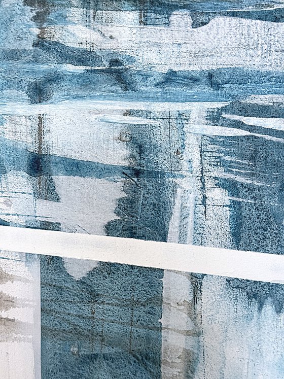 Boundaries of Color.Teal Umber Diptych