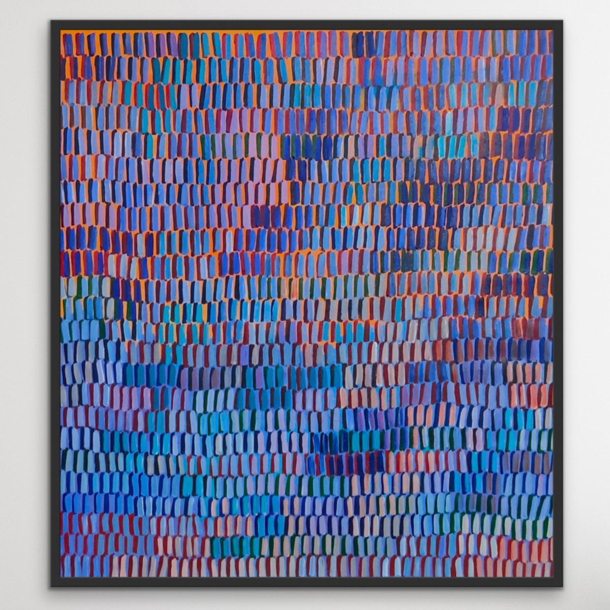 Expressive Abstract Acrylic Painting By Ketki Fadnis, 29 X 32", Desire, Original Artwork