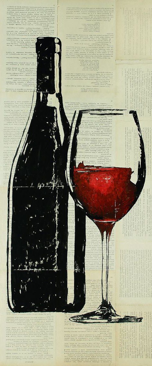 Red wine . by Marat Cherny
