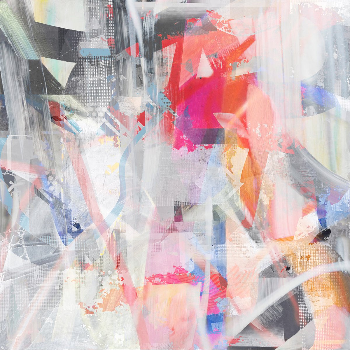 Abstract Limited Edition Print By The Most Active, 20 X 20", Bring The Beat Back, Original Artwork