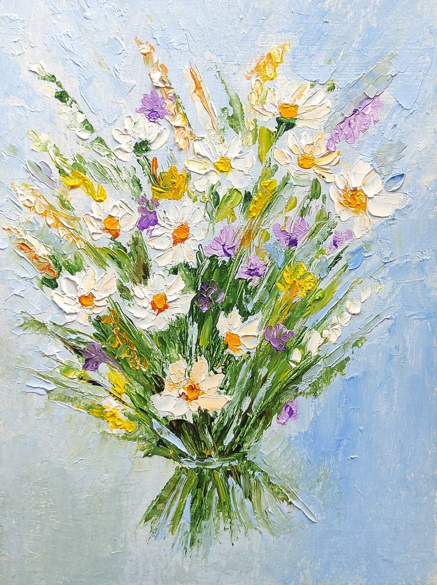 Bouquet of flowers painting by Yulia Berseneva