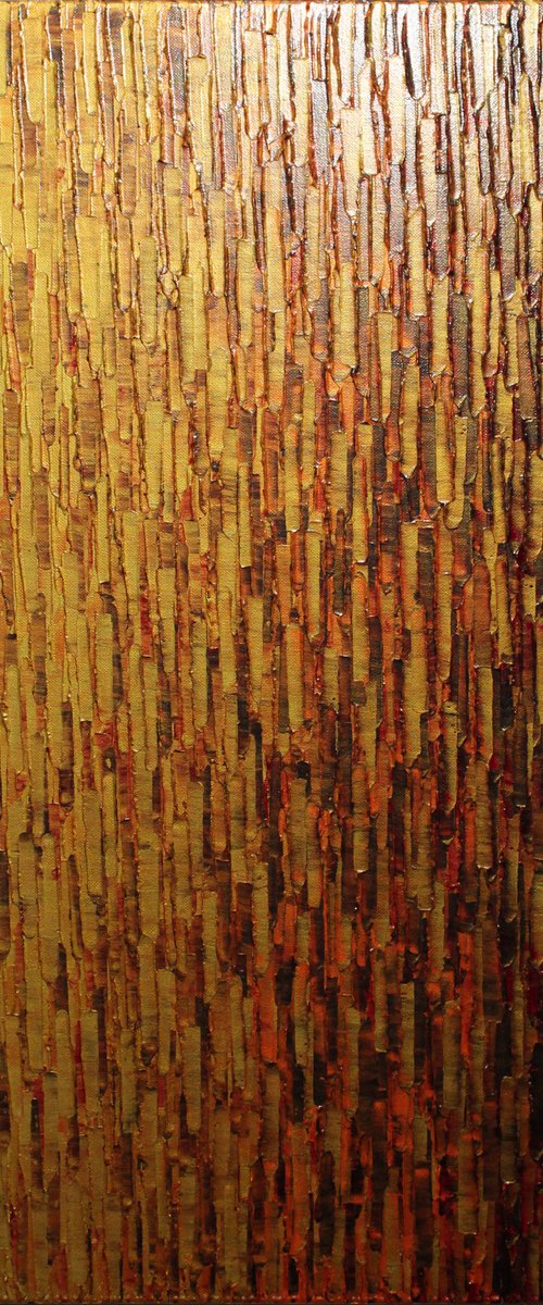Fused gold orange magenta by Jonathan Pradillon