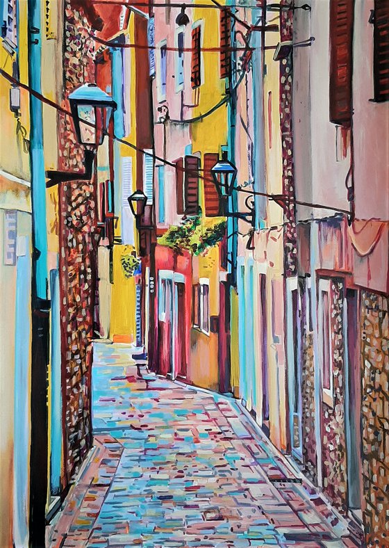 Mediterranean street / 101 x 72 cm