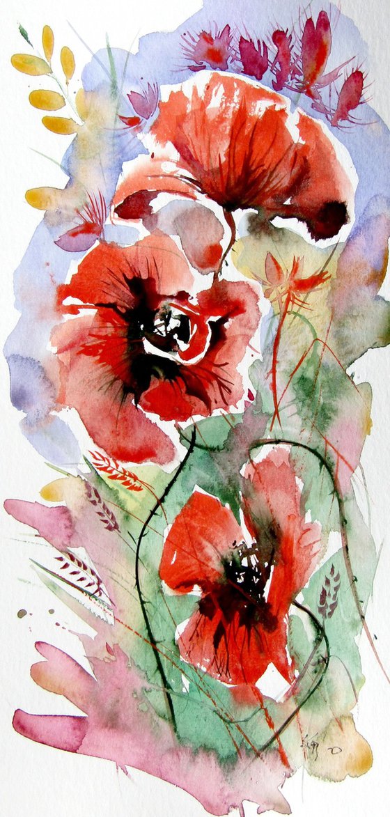 Playful poppies VI