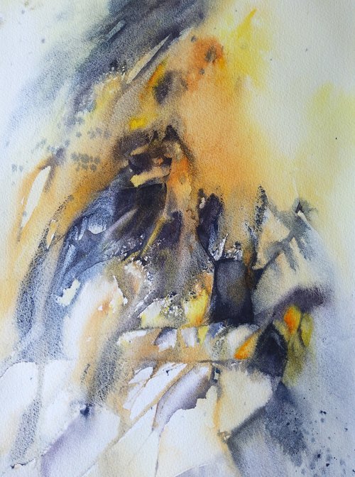 Endurance, Abstract watercolour painting, by Anjana Cawdell