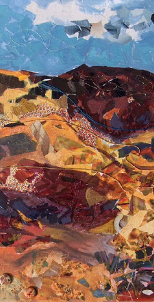 Hills collage by Fiona Plaisted