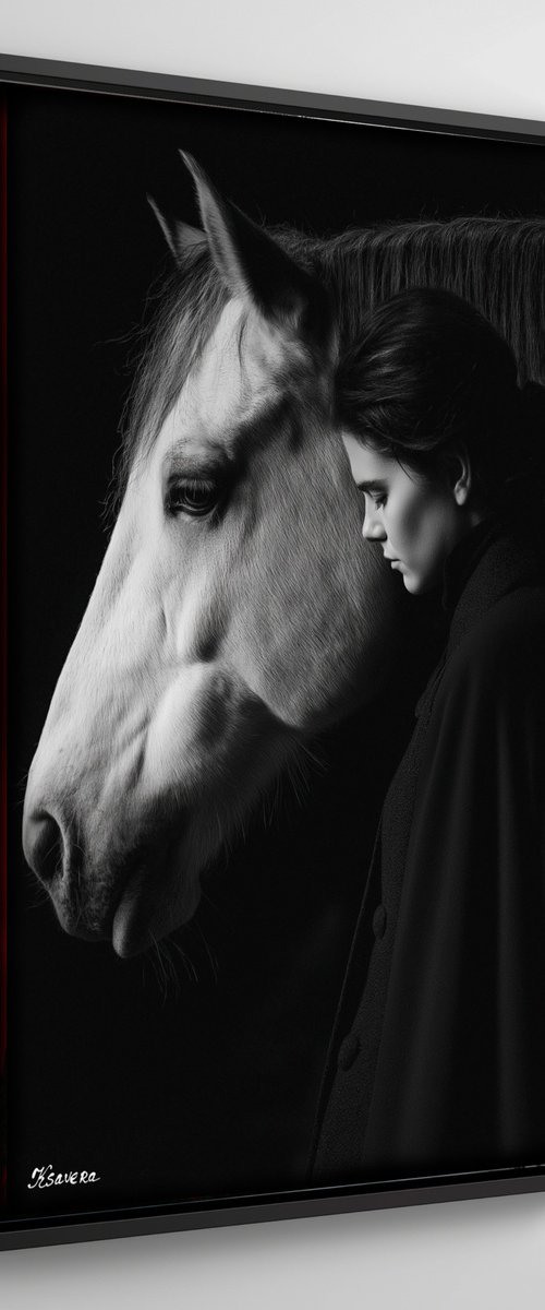 Lady and horse B0805B by Ksavera