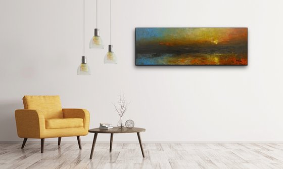 Forbidden Shore  (Panoramic Seascape, 120x40cm)