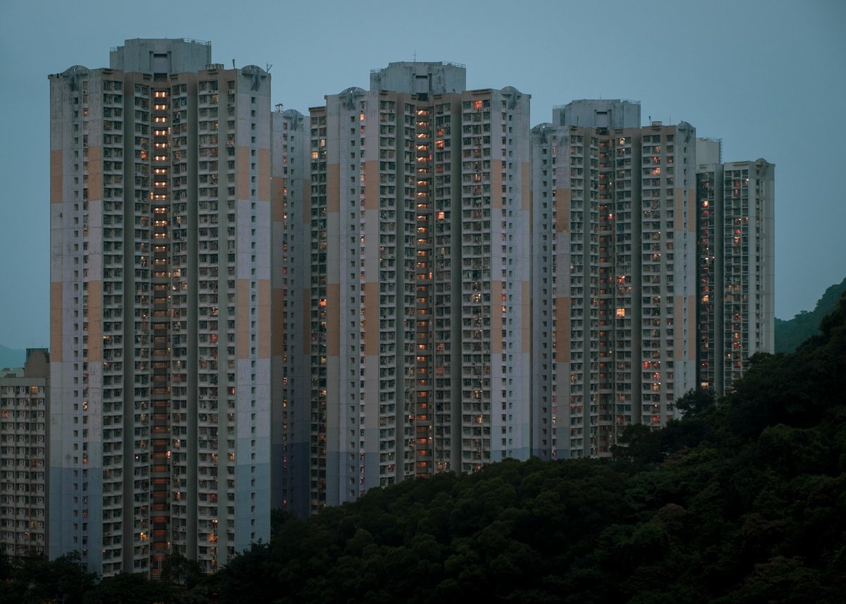 Photorealistic Cityscapes Photograph By Serge Horta, 42 X 30", Row Of Giants, Original Artwork