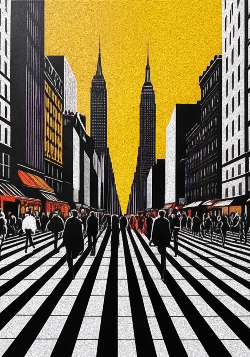 Urban And Pop Acrylic Painting , New York, New York! By Sanja Jancic, 26 X 36, Artwork For Sale On Artfinder