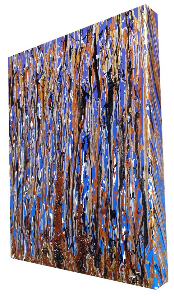 METAL RAIN Abstract Drip Painting