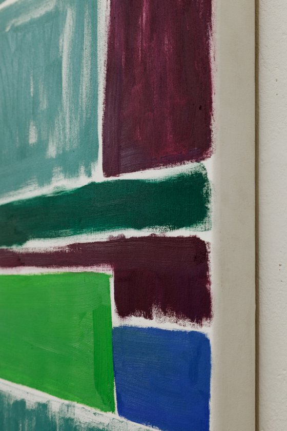 Squares / Green Purple