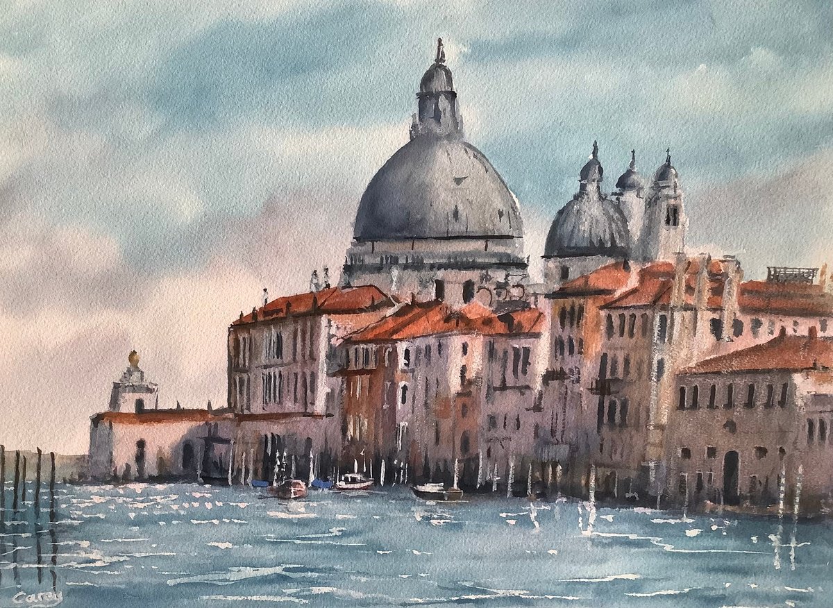 Impressionistic Cityscapes Watercolour By Darren Carey, 15 X 11, Venice, Original Artwork