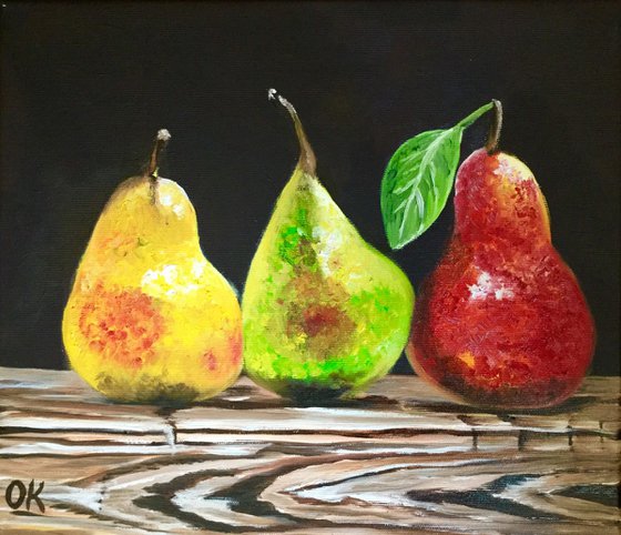 Pears. Still life .