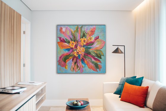 XL size abstract emotional painting JOYFUL MOOD