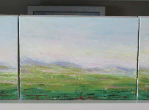 Green Spring Triptych by Therese O'Keeffe