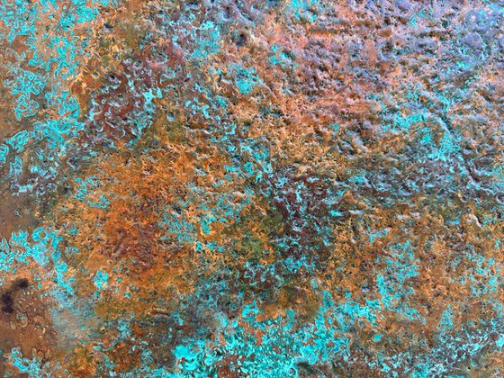 "Verdigris No. 1 " Copper Patina Wall Art