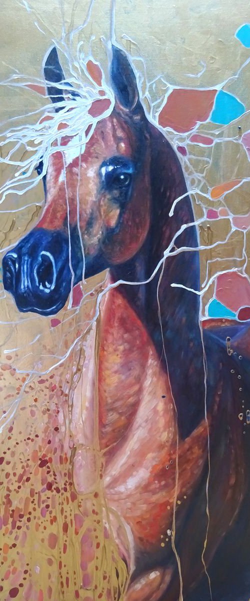 Art nouveau party horse by Gill Bustamante