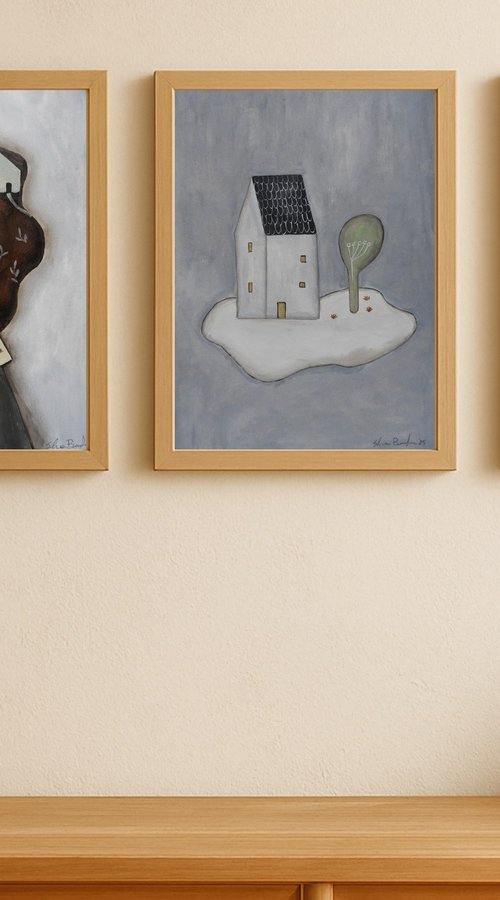 Thinking about home, set of 3 by Silvia Beneforti