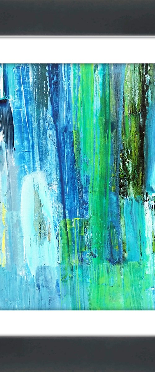 Abstraction #7 - Framed and ready to hang - original abstract painting by Carolynne Coulson