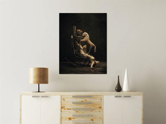 Composition for rocking chair and horse - Art Nude
