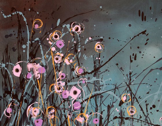 Notturno Regale #13  - Original abstract floral landscape