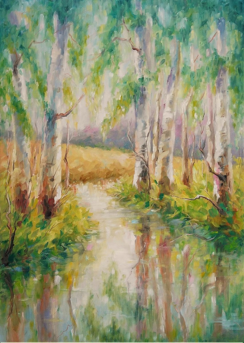 Summer Creek By Emilia Milcheva, 20 X 28, Artwork For Sale On Artfinder
