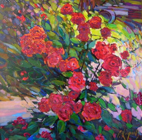 roses in the garden by Sergey  Kachin