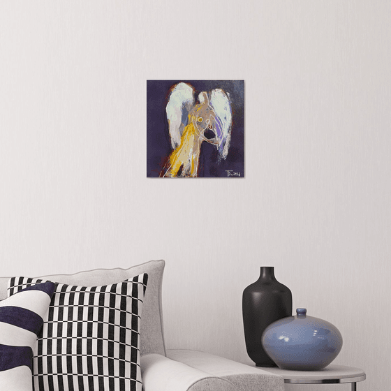 Angel with a flower.