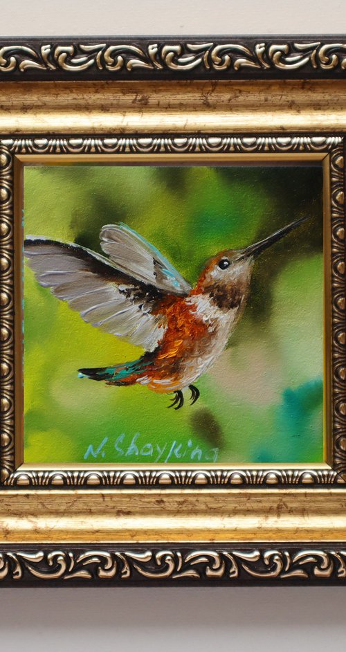 Delicate Hummingbird Painting by Natalia Shaykina