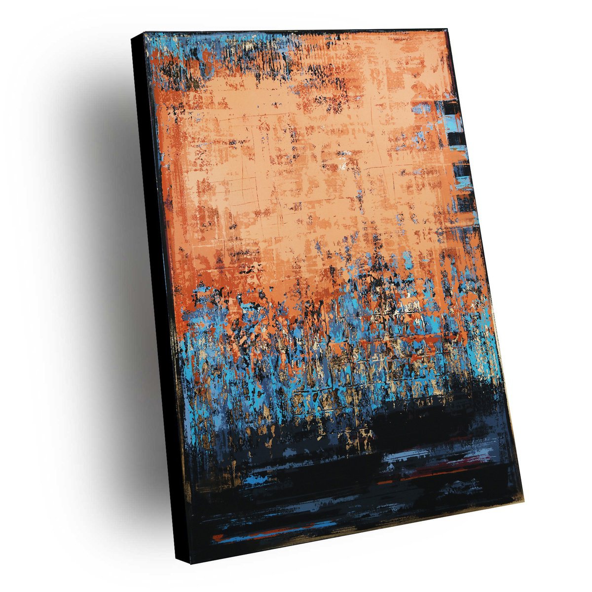 Organic Abstract Acrylic Painting By Inez Froehlich, 31 X 47, Ibiza, Original Artwork